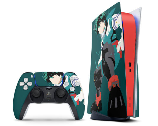 Anime Town Creations PS5 Midoriya Izuku Minimalist PS5 Skins - Anime My Hero Academia Skin