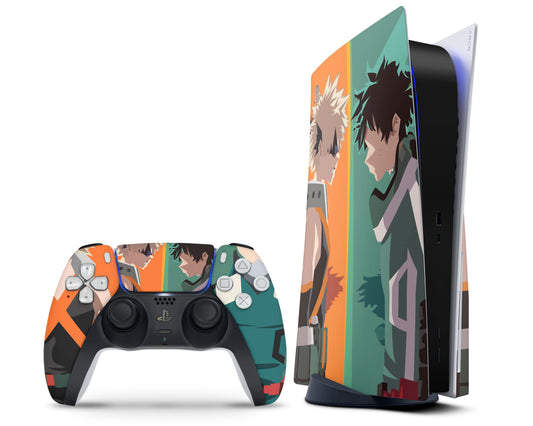 Anime Town Creations PS5 Katsuki vs Midoriya Minimalist PS5 Skins - Anime My Hero Academia Skin