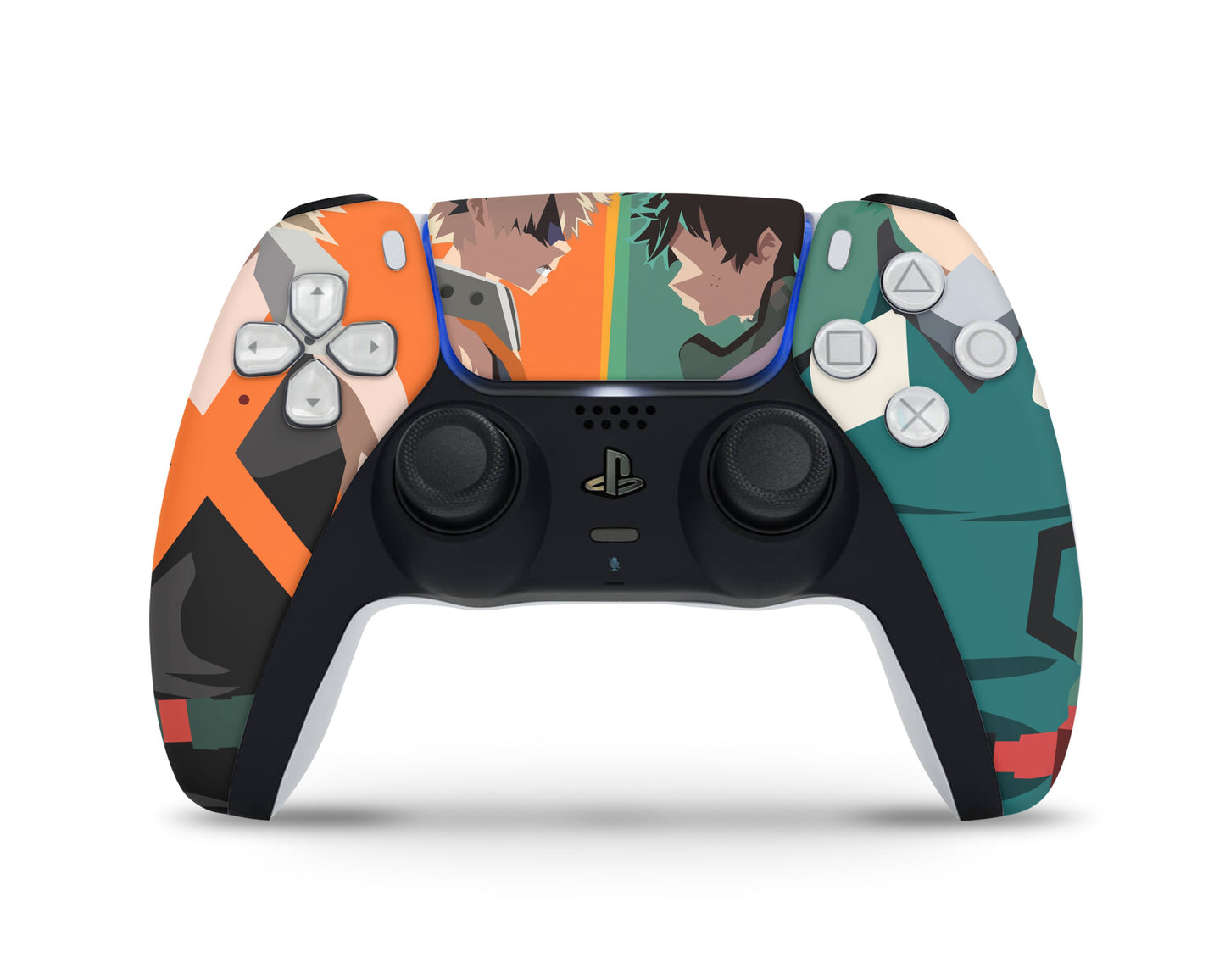 Anime Town Creations PS5 Controller Katsuki vs Midoriya MinimalistSkins - Anime My Hero Academia Skin