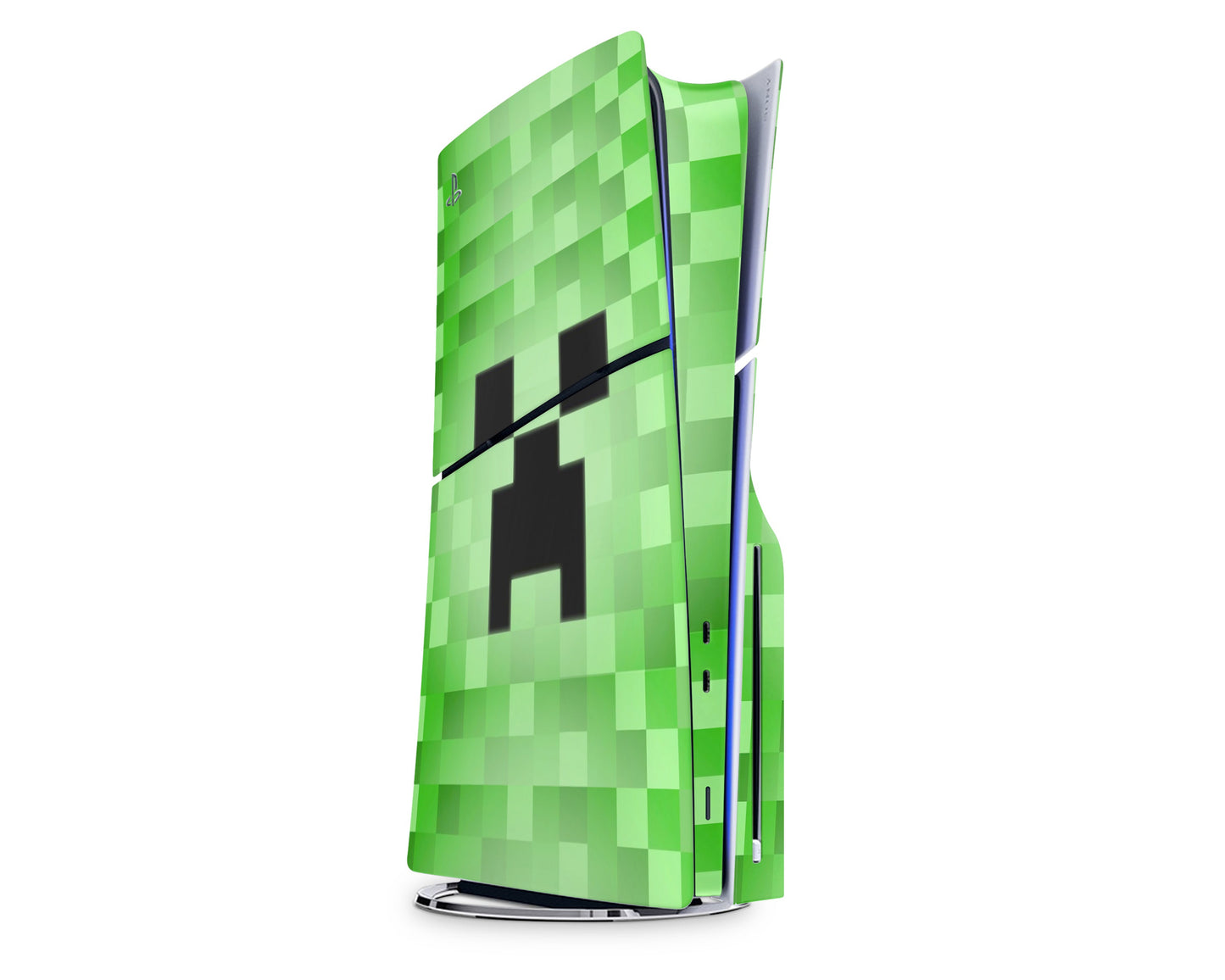 Anime Town Creations PS5 Slim Minecraft Creeper Face PS5 Slim Skins - Anime Minecraft PS5 Slim Skin