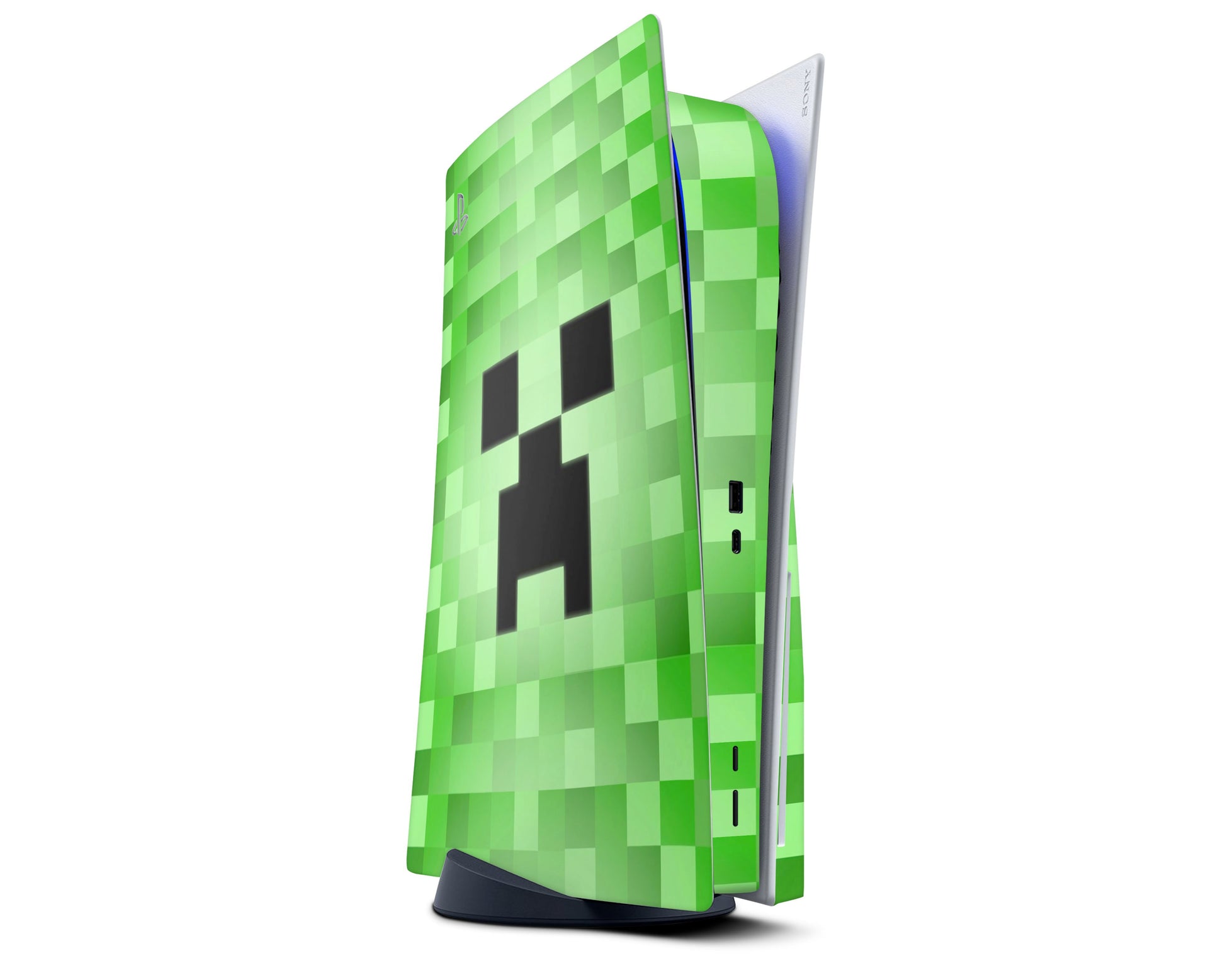 Anime Town Creations PS5 Minecraft Creeper Face PS5 Skins - Anime Minecraft Skin