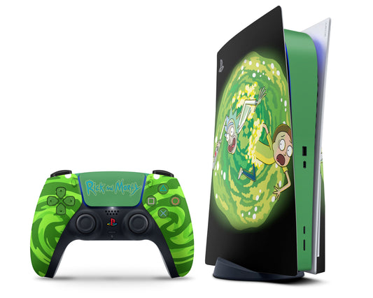 Anime Town Creations PS5 Rick and Morty Portal PS5 Skins - Anime Rick and Morty Skin