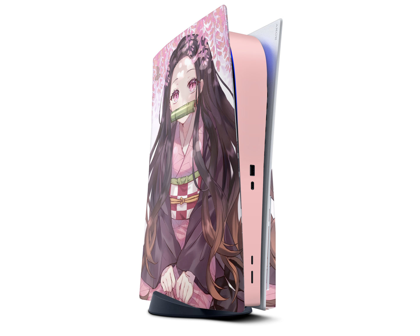 Anime Town Creations PS5 Demon Slayer Nezuko Cherry Blossom PS5 Skins - Anime Demon Slayer Skin