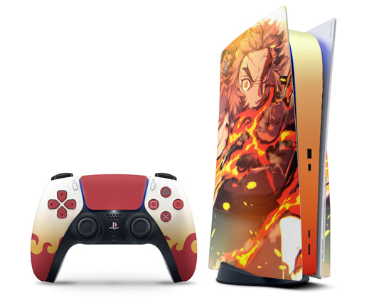 Anime Town Creations PS5 Demon Slayer Rengoku PS5 Skins - Anime Demon Slayer Skin
