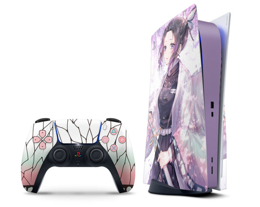 Anime Town Creations PS5 Demon Slayer Shinobu Wisteria PS5 Skins - Anime Demon Slayer Skin