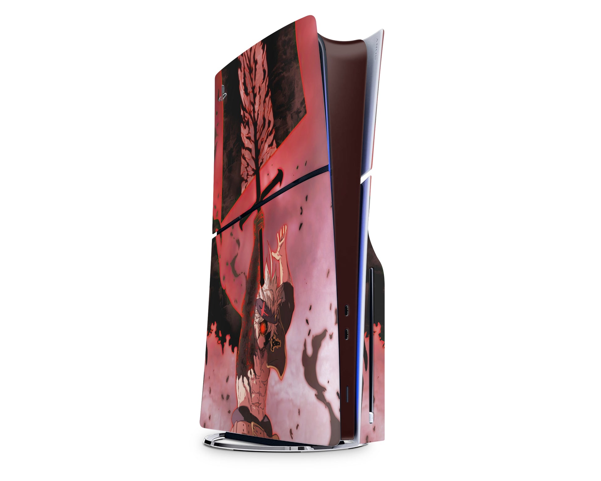 Anime Town Creations PS5 Slim Black Clover Asta Red PS5 Slim Skins - Anime Black Clover PS5 Slim Skin