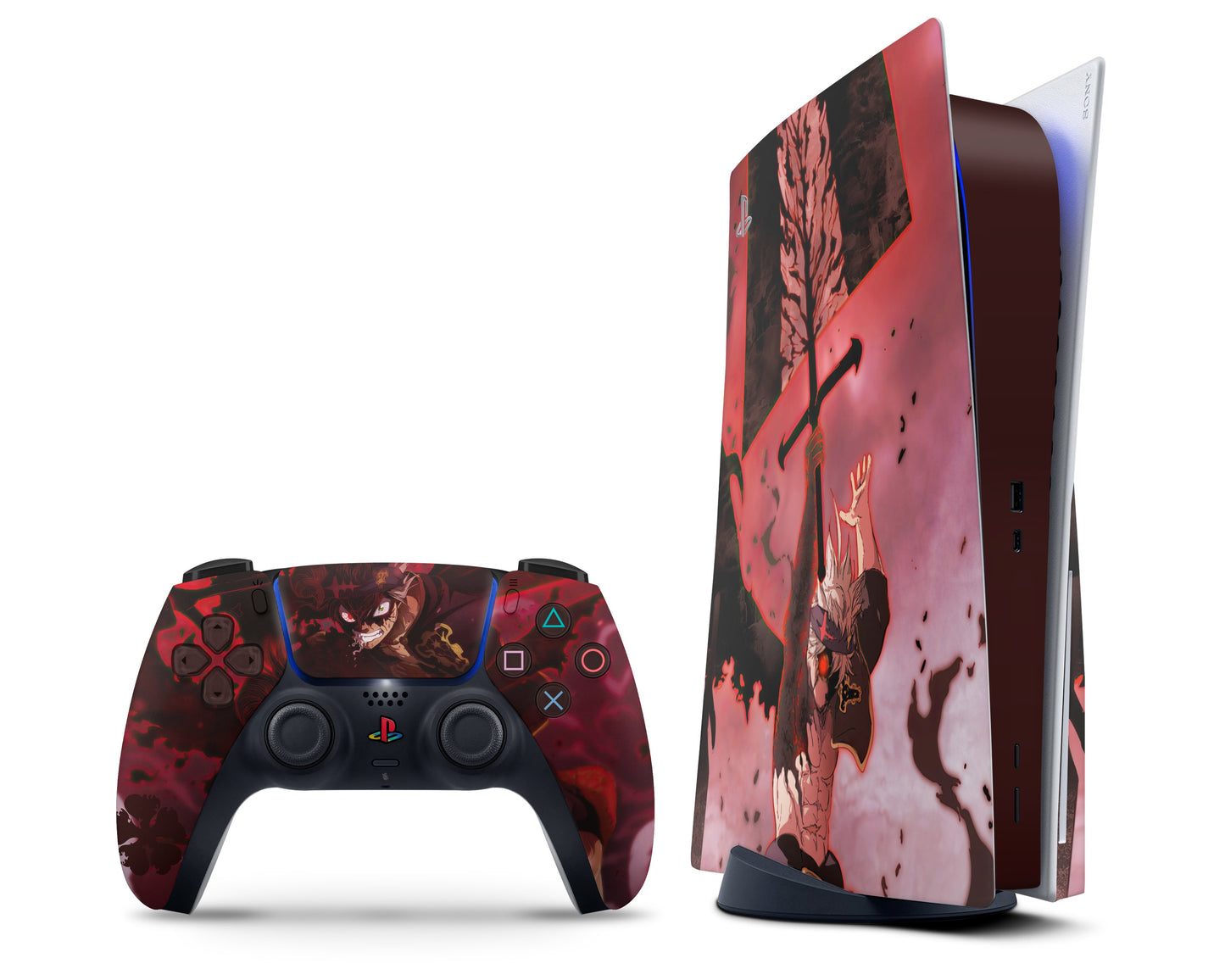 Anime Town Creations PS5 Black Clover Asta Red PS5 Skins - Anime Black Clover PS5 Skin