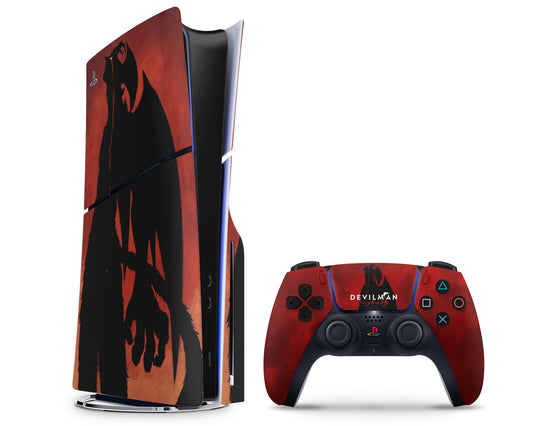 Anime Town Creations PS5 Slim Devilman Crybaby Red PS5 Slim Skins - Anime Devilman Crybaby PS5 Slim Skin