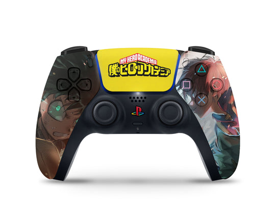 Anime Town Creations PS5 My Hero Academia Izuka Midoriya & Shoto Todoroki PS5 Skins - Anime My Hero Academia PS5 Skin