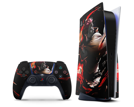 Anime Town Creations PS5 Jujutsu Kaisen Sukuna Red PS5 Skins - Anime Jujutsu Kaisen PS5 Skin