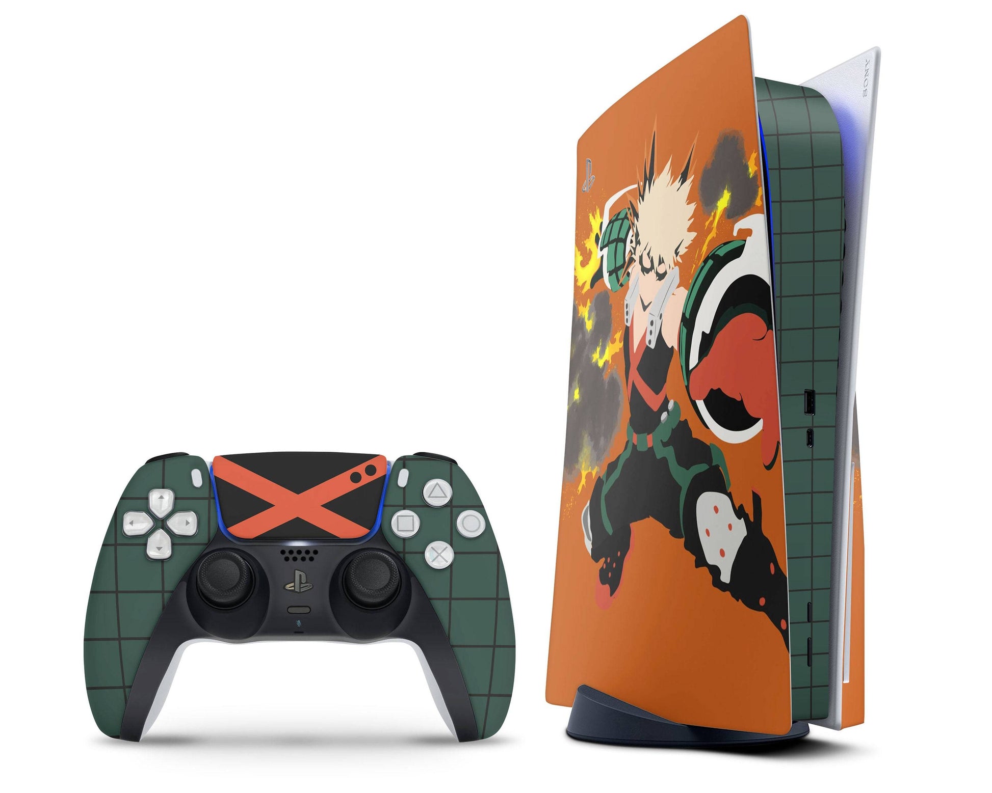 Anime Town Creations PS5 My Hero Academia Katsuki Bakugo Minimalist PS5 Skins - Anime My Hero Academia PS5 Skin