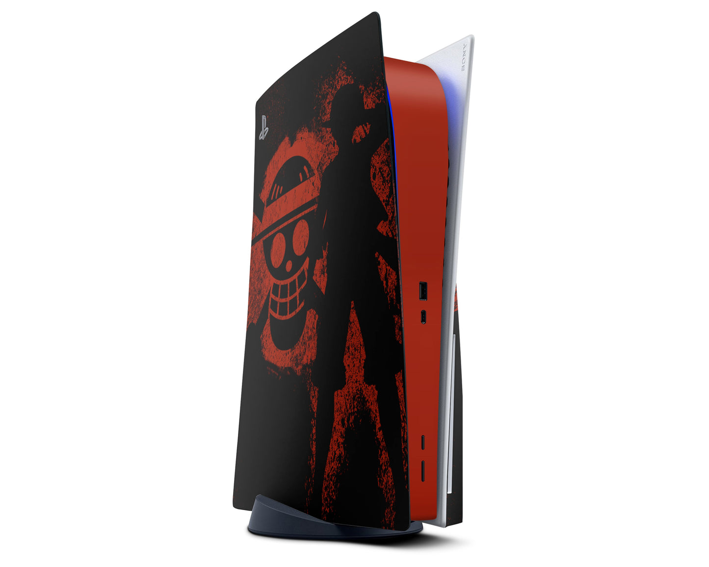 Anime Town Creations PS5 One Piece Luffy Black PS5 Skins - Anime One Piece PS5 Skin