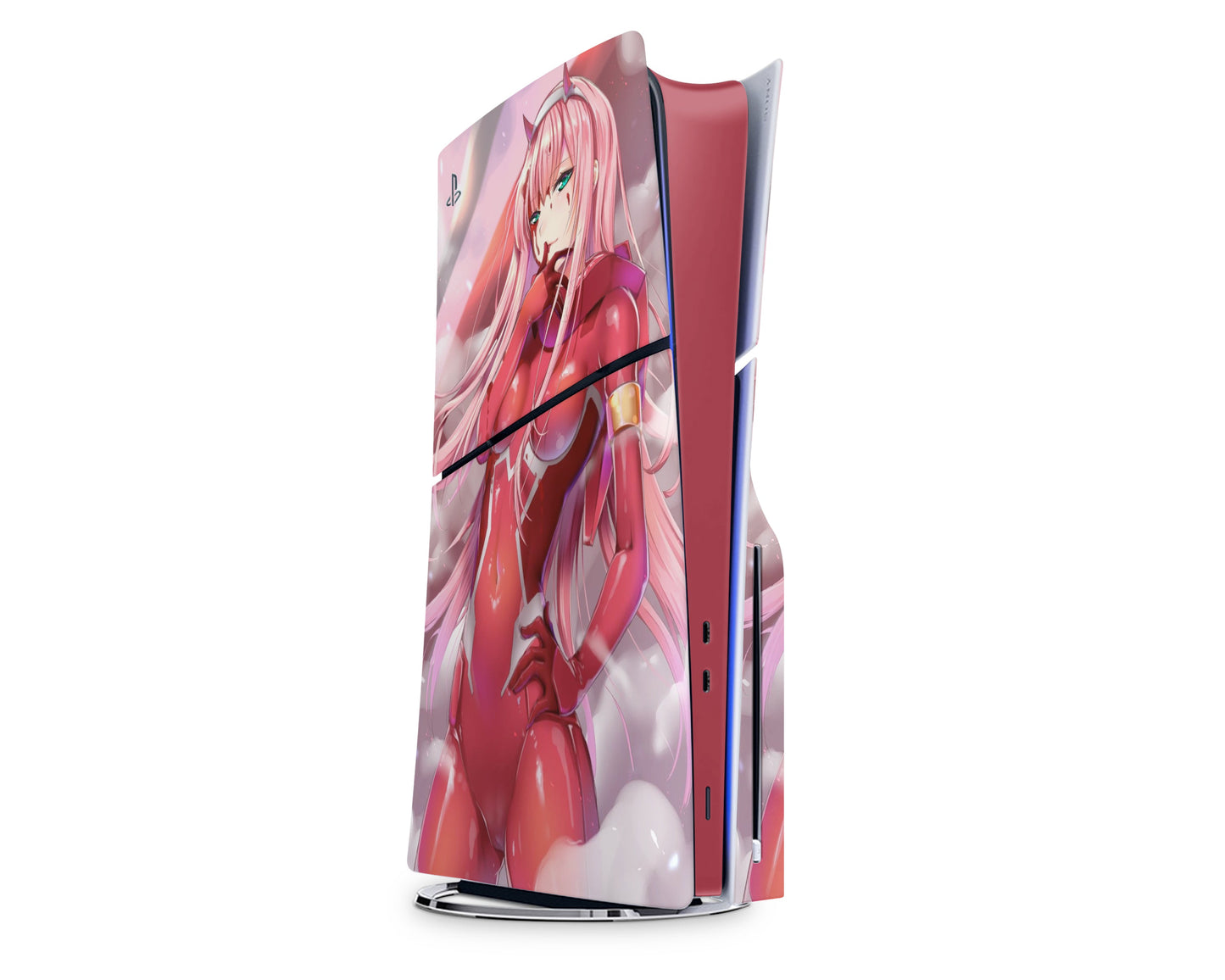 Anime Town Creations PS5 Slim Zero Two Hot PS5 Slim Skins - Anime Darling in the Franxx PS5 Slim Skin