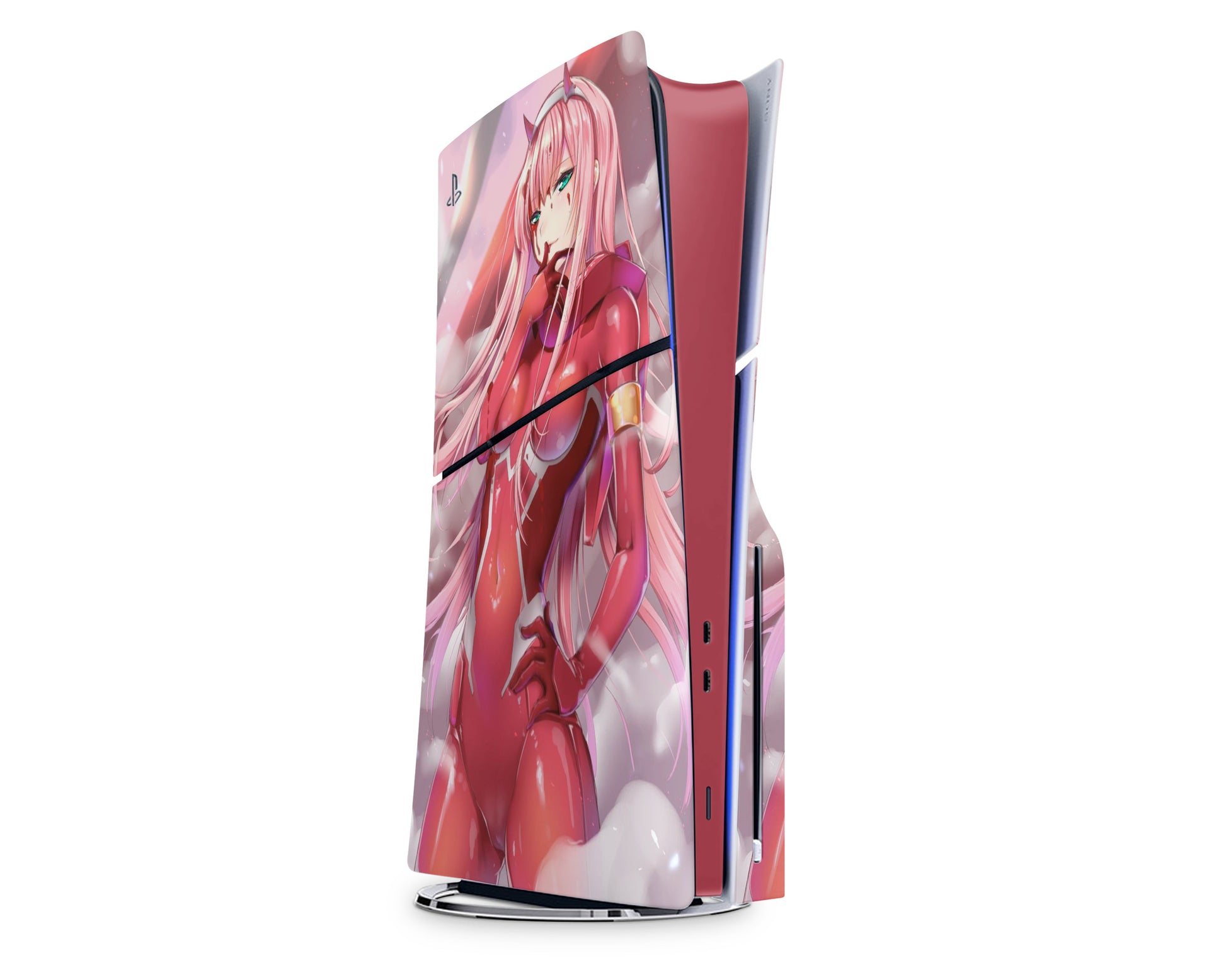 Anime Town Creations PS5 Slim Zero Two Hot PS5 Slim Skins - Anime Darling in the Franxx PS5 Slim Skin