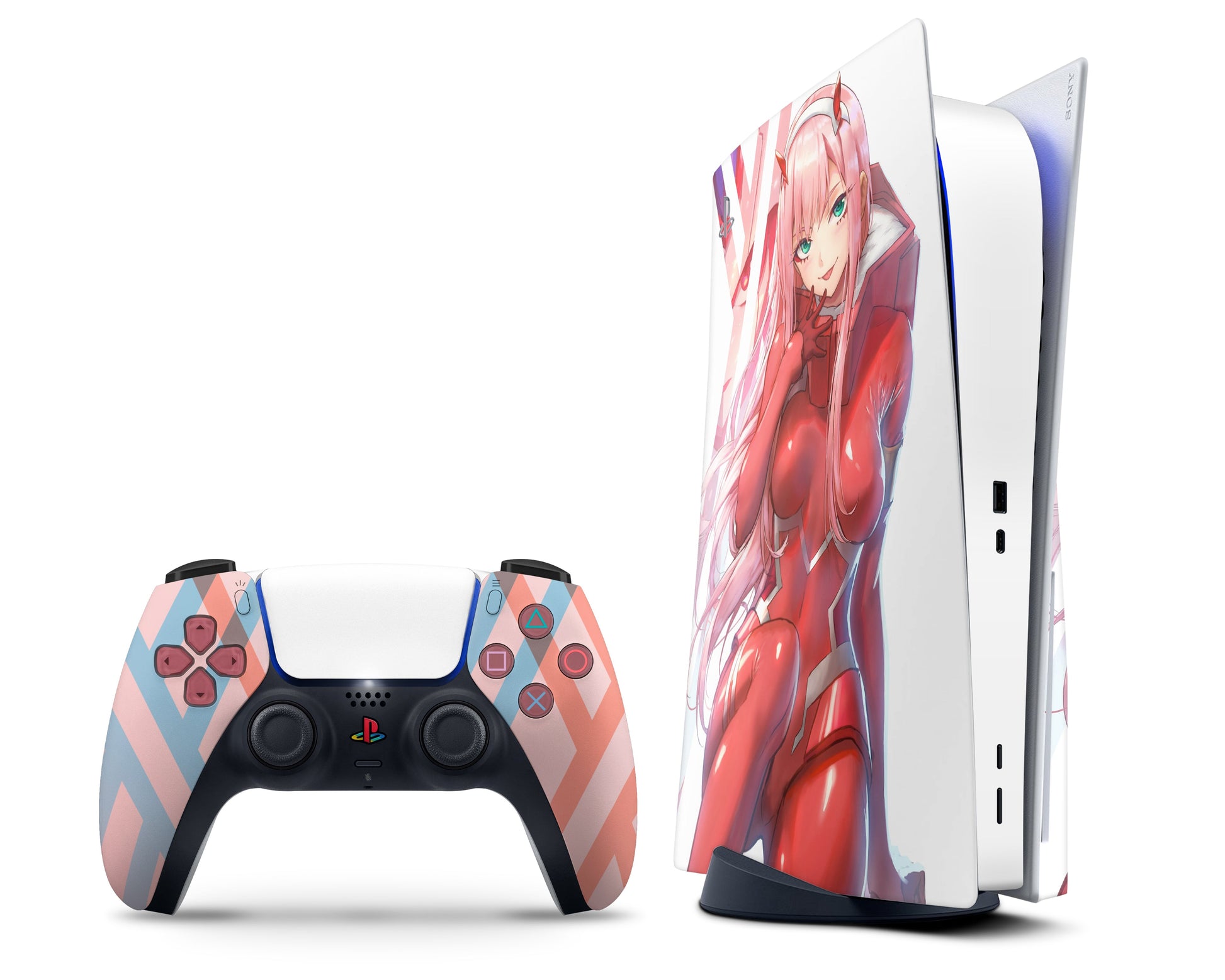 Anime Town Creations PS5 Darling in the Franxx Zero Two PS5 Skins - Anime Darling in the Franxx PS5 Skin