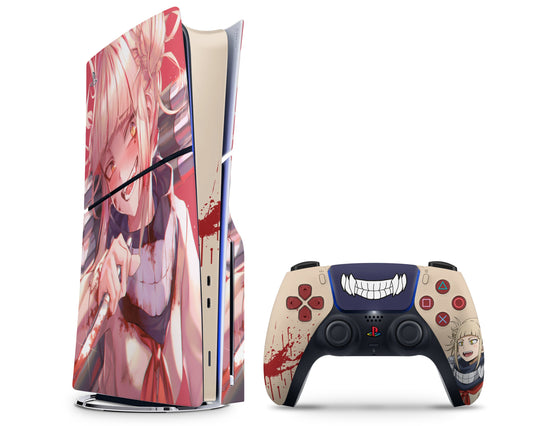 Anime Town Creations PS5 Slim Himiko Toga Minimalist PS5 Slim Skins - Anime My Hero Academia PS5 Slim Skin
