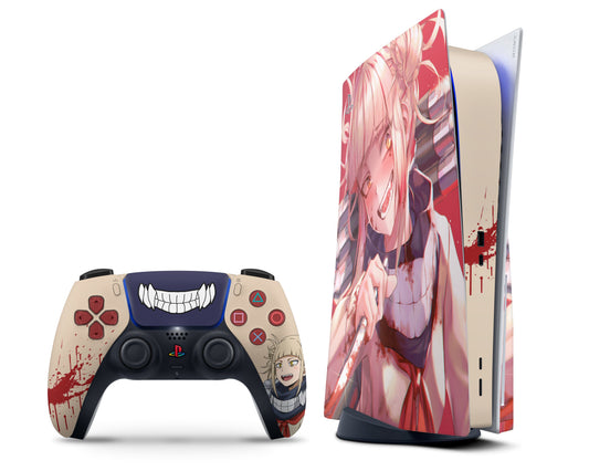 Anime Town Creations PS5 Himiko Toga Minimalist PS5 Skins - Anime My Hero Academia PS5 Skin