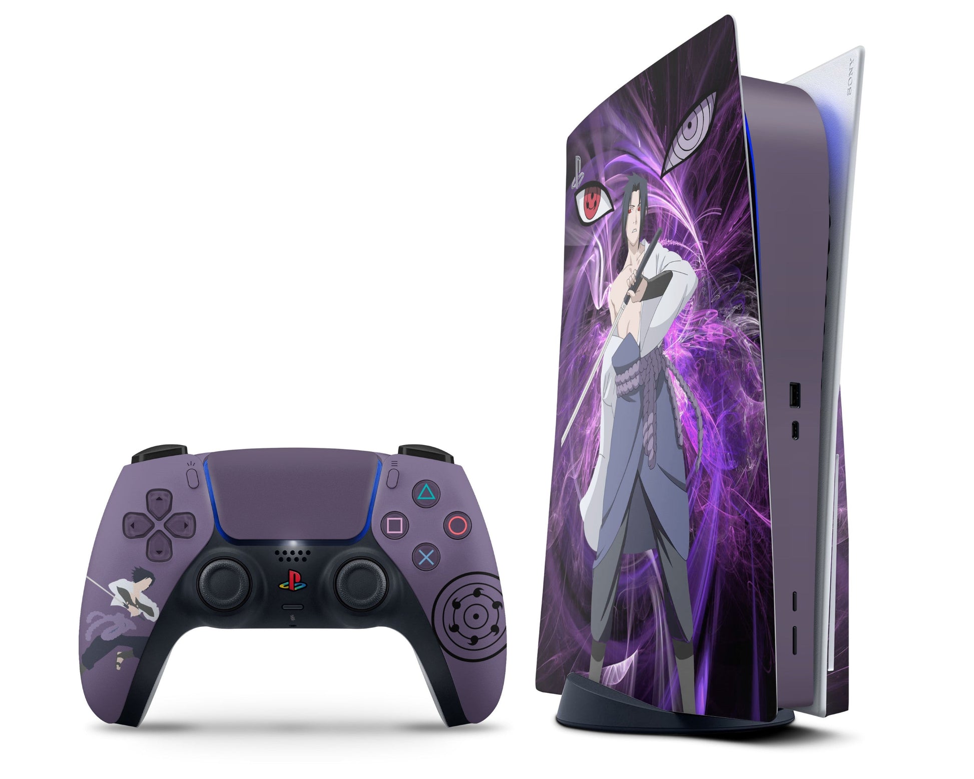 Anime Town Creations PS5 Uchiha Rinnegan Purple PS5 Skins - Anime Ninja PS5 Skin
