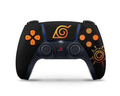 Anime Town Creations PS5 Uzumaki Minimalist Black PS5 Skins - Anime Ninja PS5 Skin