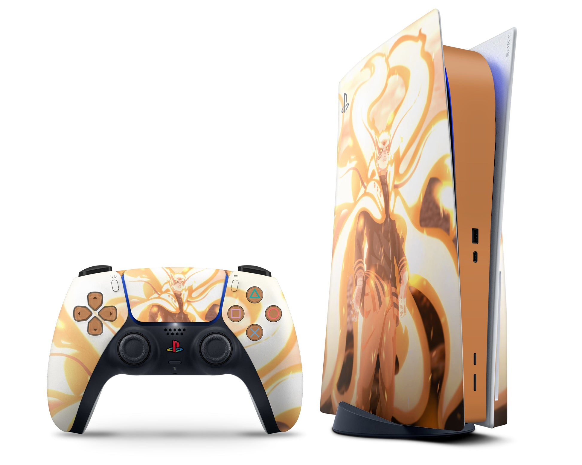 Anime Town Creations PS5 Nine Tail Fox Baryon Mode PS5 Skins - Anime Ninja PS5 Skin