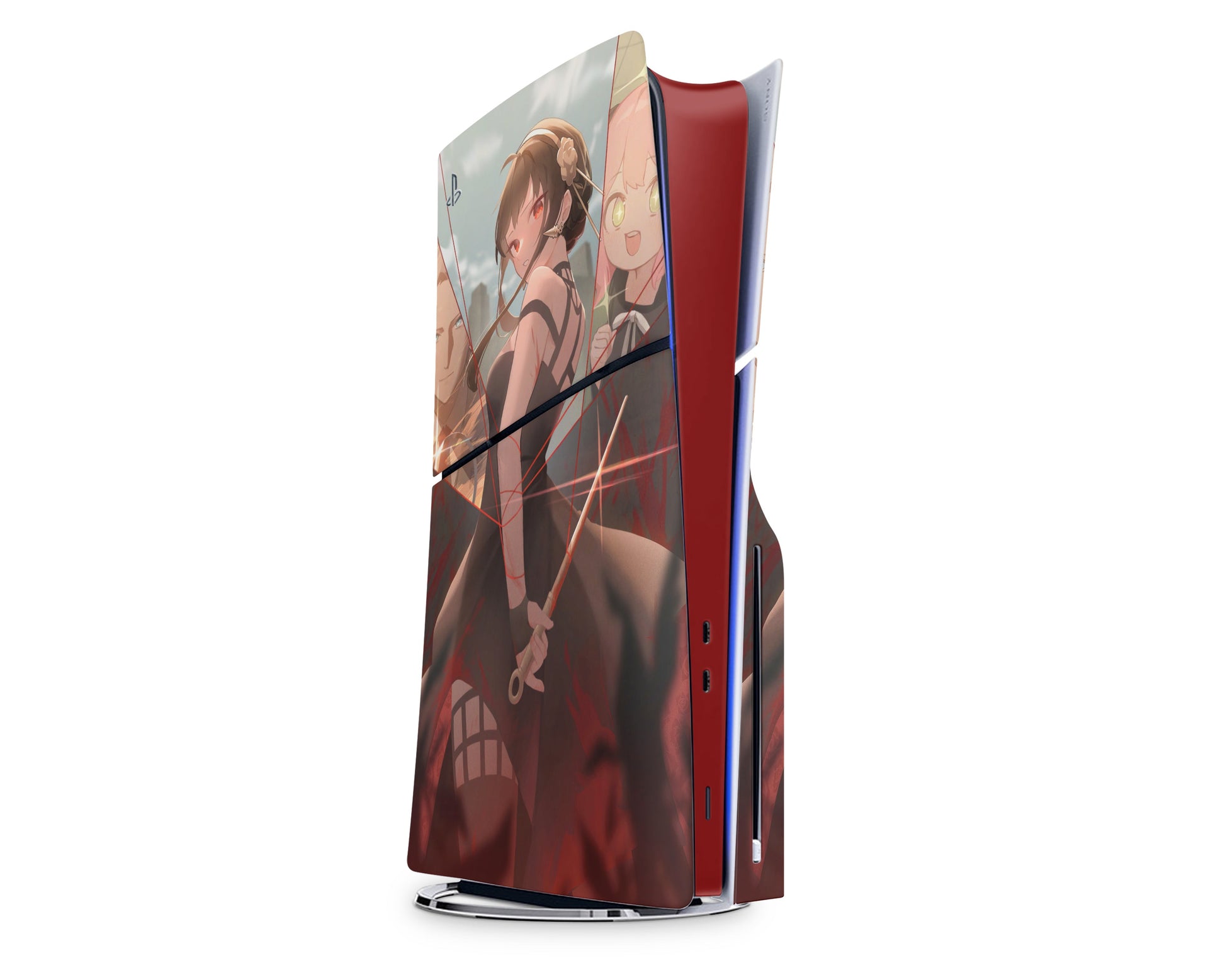 Anime Town Creations PS5 Slim Spy x Family Forger Fam PS5 Slim Skins - Anime Spy x Family PS5 Slim Skin