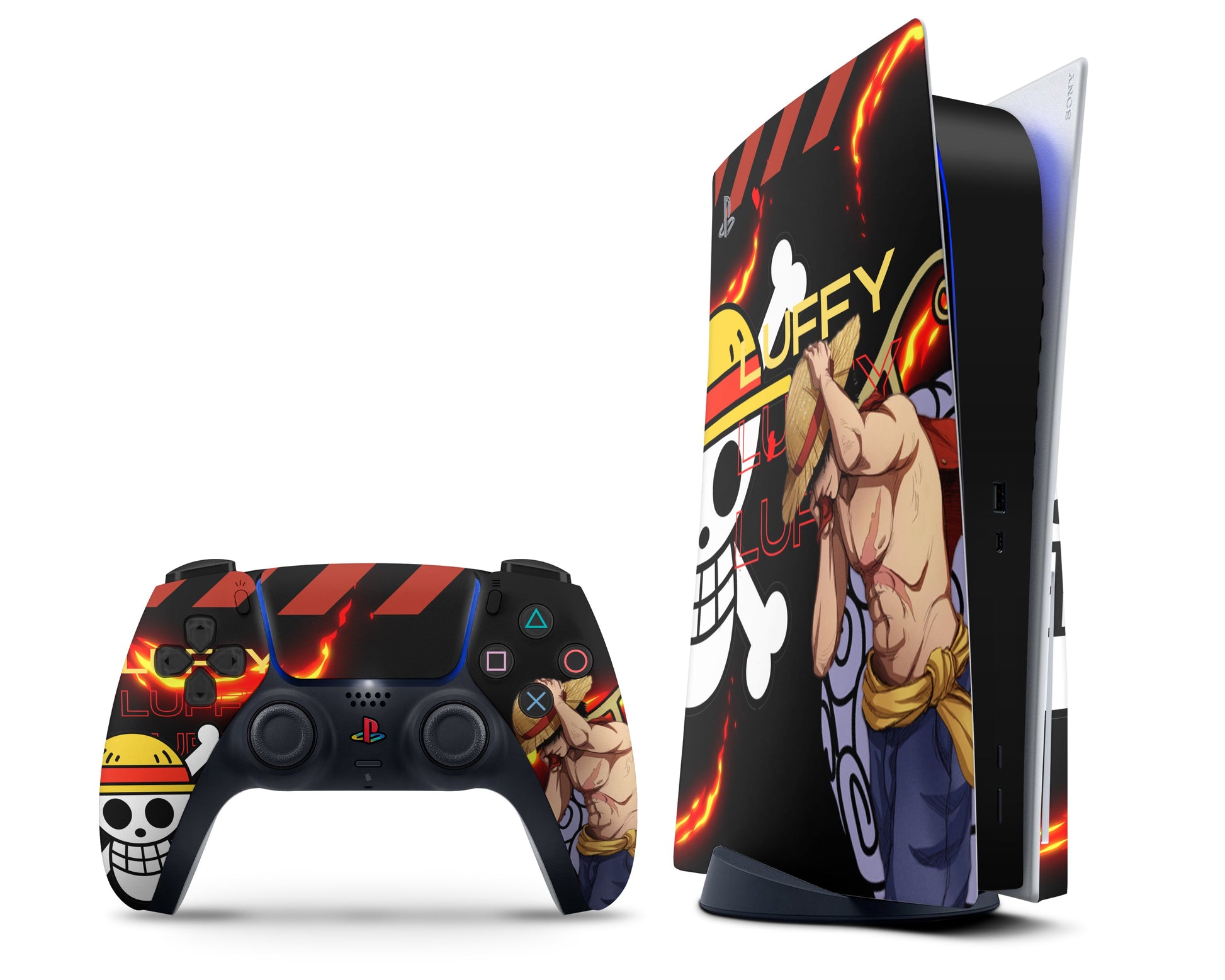 One Piece Luffy Flames PS5 Skin