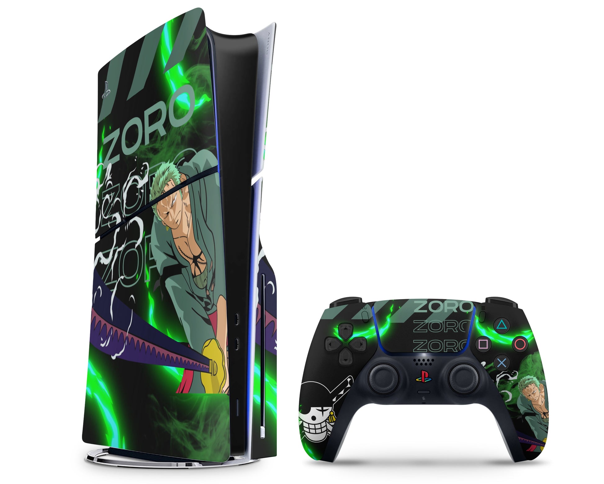 Anime Town Creations PS5 Slim One Piece Zoro PS5 Slim Skins - Anime One Piece PS5 Slim Skin