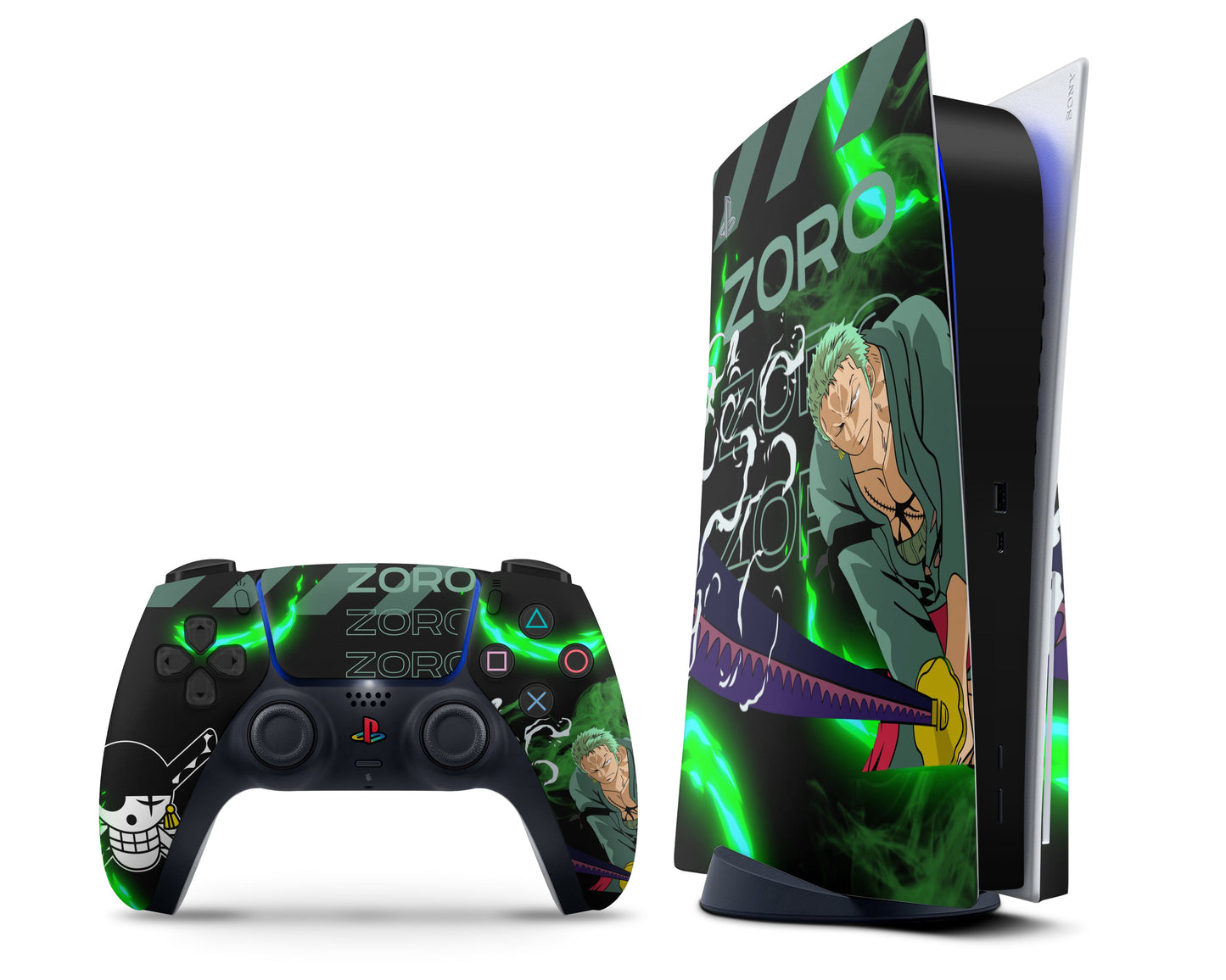 Anime Town Creations PS5 One Piece Zoro PS5 Skins - Anime One Piece PS5 Skin