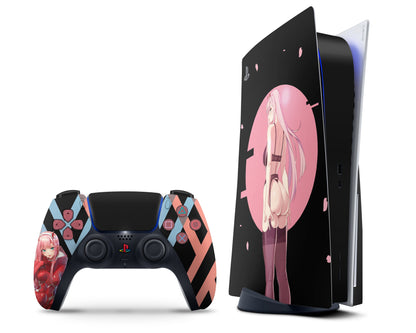 Anime Town Creations PS5 Zero Two Hot Pink PS5 Skins - Anime Darling in the Franxx PS5 Skin