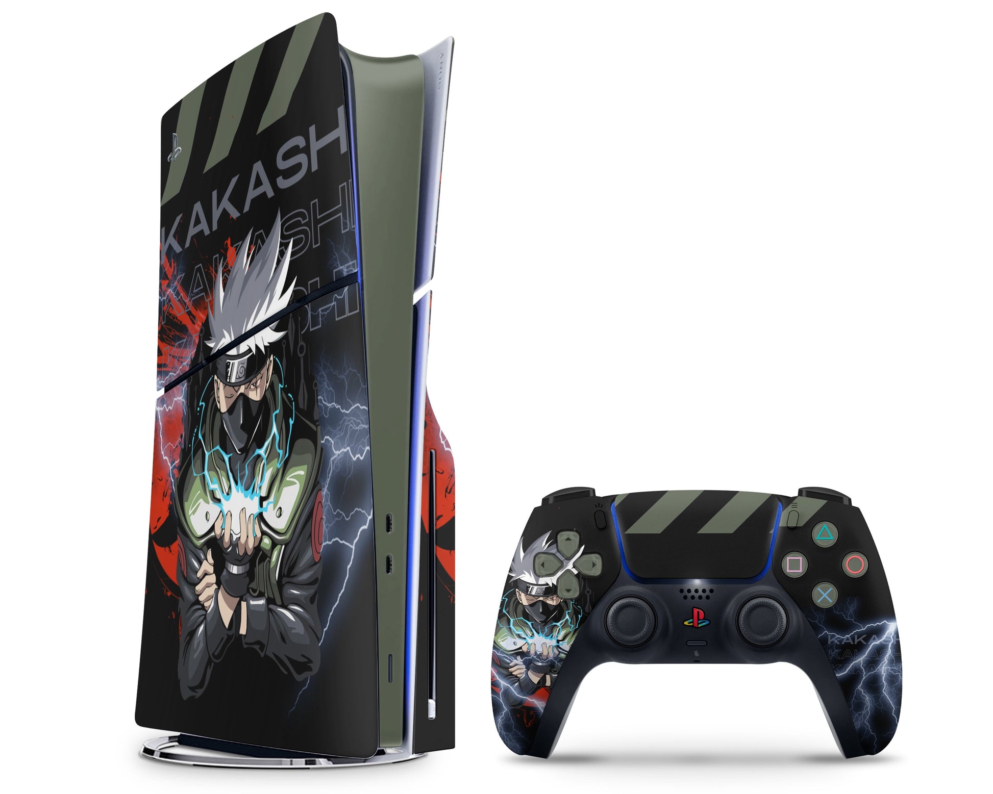 Anime Town Creations PS5 Slim Kakashi Hatake PS5 Slim Skins - Anime Naruto PS5 Slim Skin