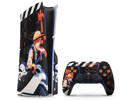 Anime Town Creations PS5 Slim Bleach Kurosaki Ichigo PS5 Slim Skins - Anime Bleach PS5 Slim Skin