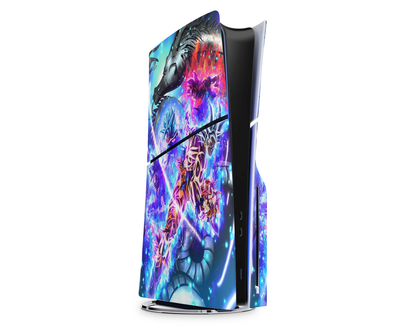 Anime Town Creations PS5 Slim Dragon Ball Goku Ultra Instinct Aura PS5 Slim Skins - Anime Dragon Ball PS5 Slim Skin