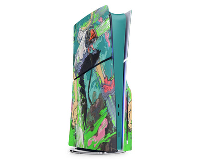 Anime Town Creations PS5 Slim Chainsaw Man Neon Denji PS5 Slim Skins - Anime Chainsaw Man PS5 Slim Skin