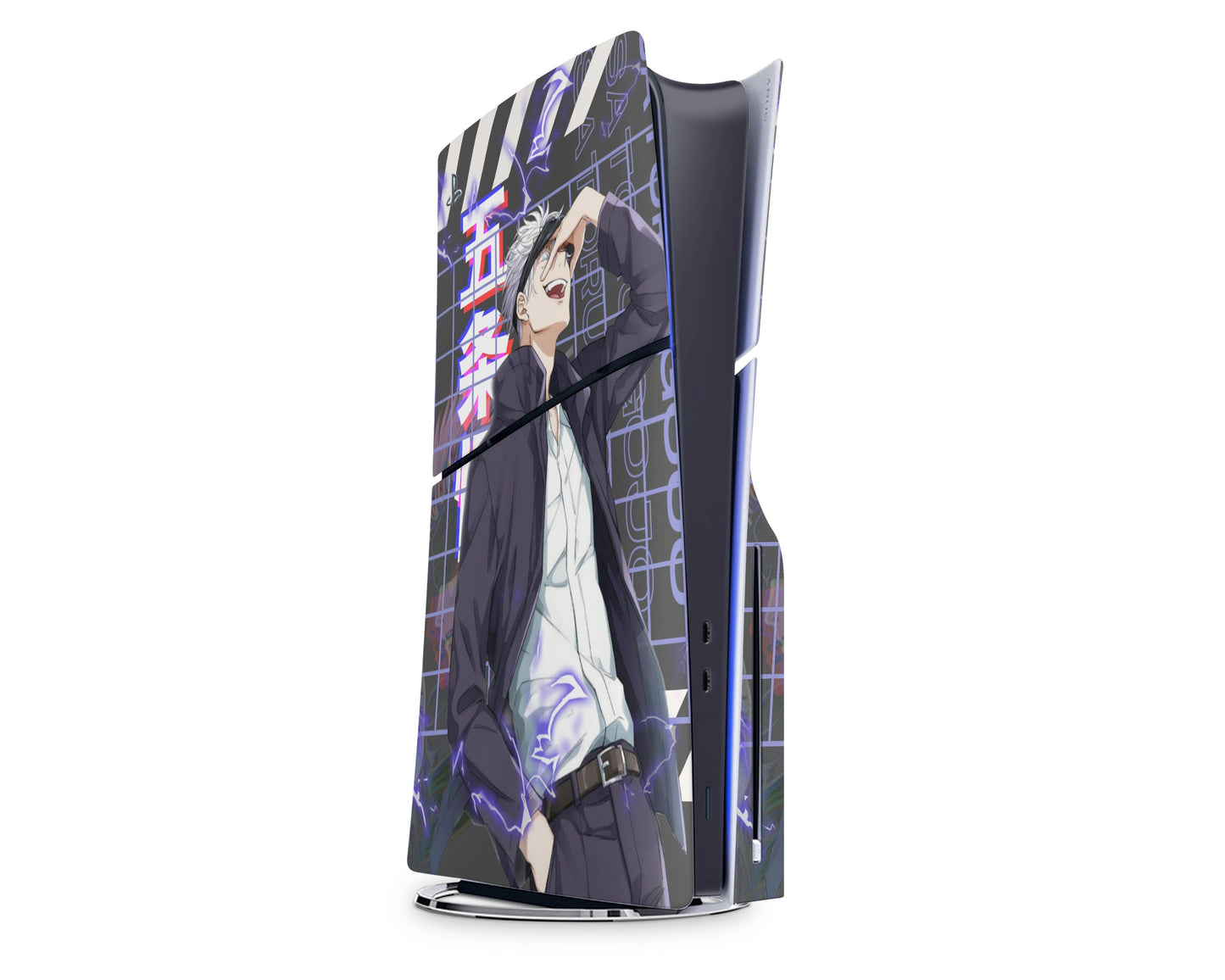 Anime Town Creations PS5 Slim Jujutsu Kaisen Satoru Gojo Purple PS5 Slim Skins - Anime Jujutsu Kaisen PS5 Slim Skin