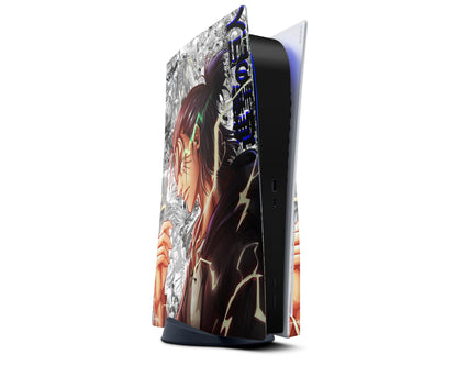 Anime Town Creations PS5 Attack on Titan Eren Yeager Hype PS5 Skins - Anime Attack on Titan PS5 Skin
