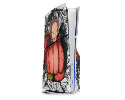 Anime Town Creations PS5 Slim One Punch Man Saitama PS5 Slim Skins - Anime One Punch Man PS5 Slim Skin