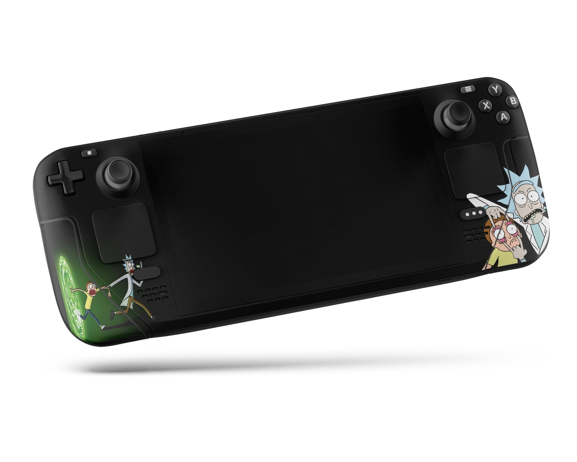 Anime Town Creations Steam Deck Rick and Morty Portal Time Vinyl +Tempered Glass Skins - Anime Rick and Morty Steam Deck Skin