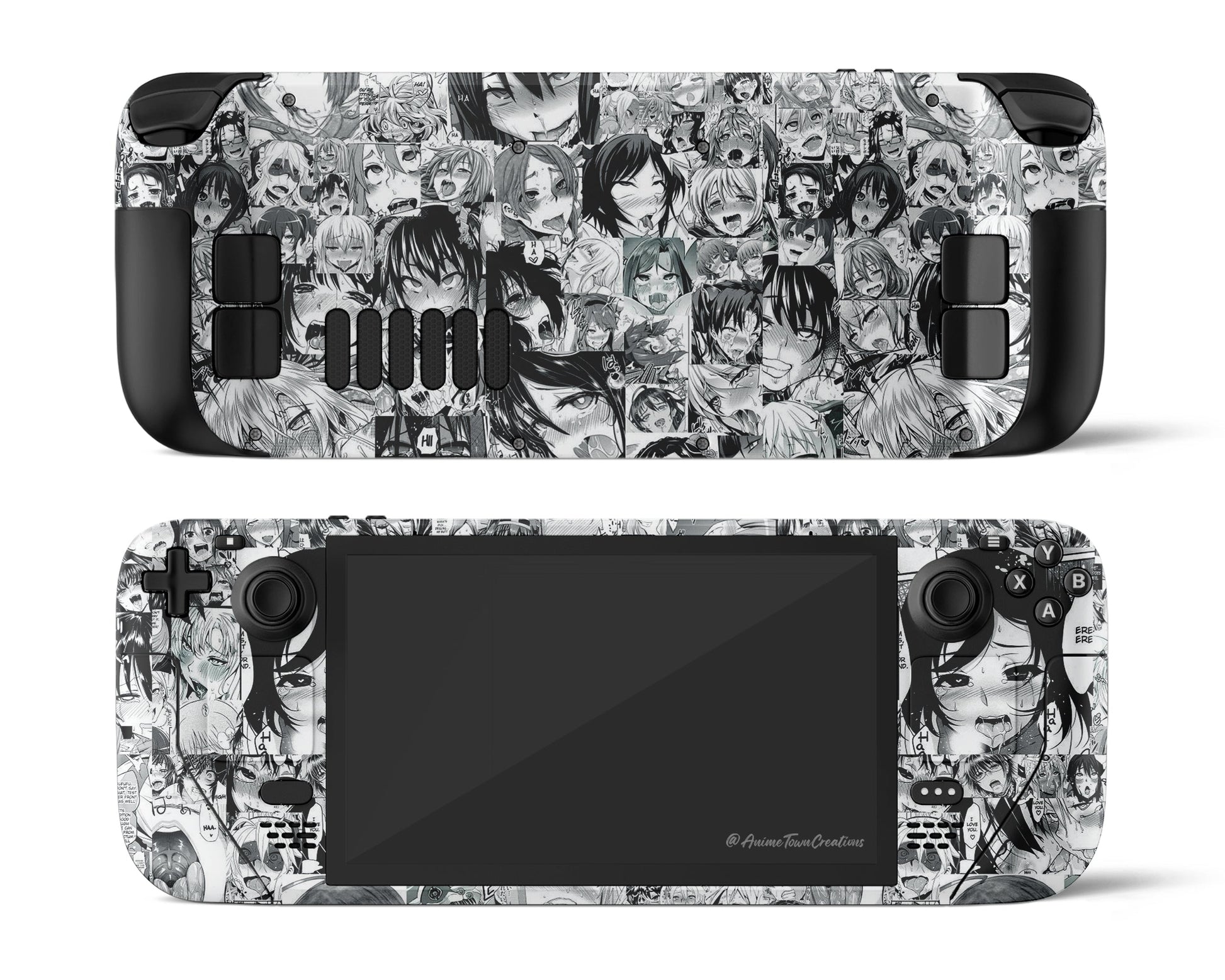 Anime Town Creations Steam Deck Ahegao Manga Vinyl only Skins - Anime Quotes Steam Deck Skin