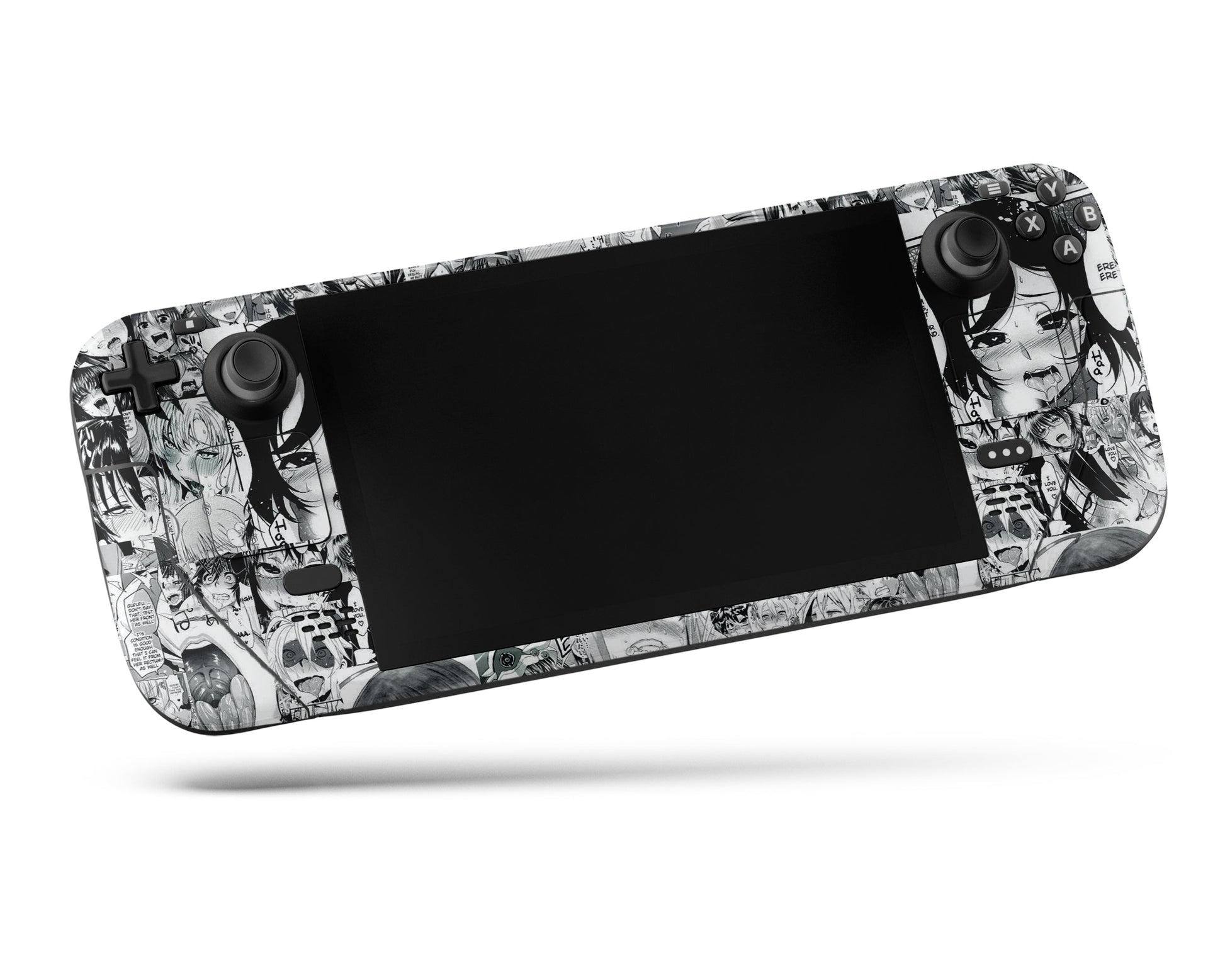 Anime Town Creations Steam Deck Ahegao Manga Vinyl +Tempered Glass Skins - Anime Quotes Steam Deck Skin