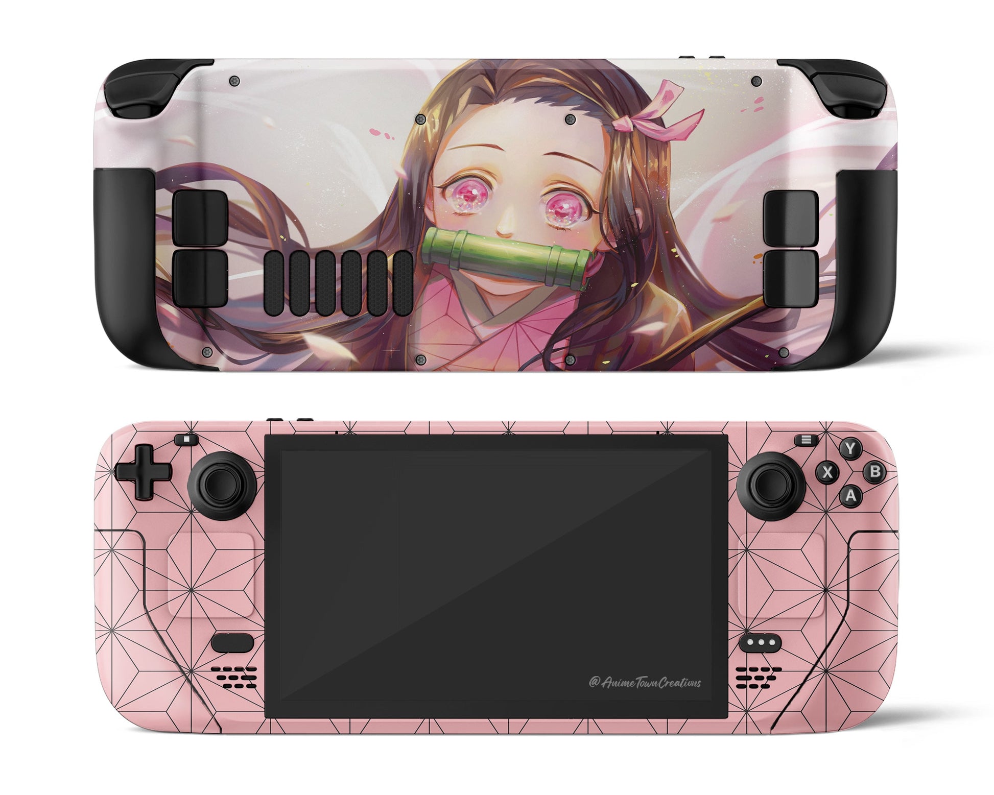 Anime Town Creations Steam Deck Demon Slayer Cute Nezuko Kamado Vinyl only Skins - Anime Demon Slayer Steam Deck Skin