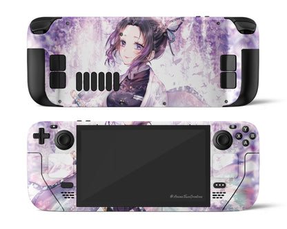 Anime Town Creations Steam Deck Demon Slayer Shinobu Artistic Purple Vinyl only Skins - Anime Demon Slayer Steam Deck Skin