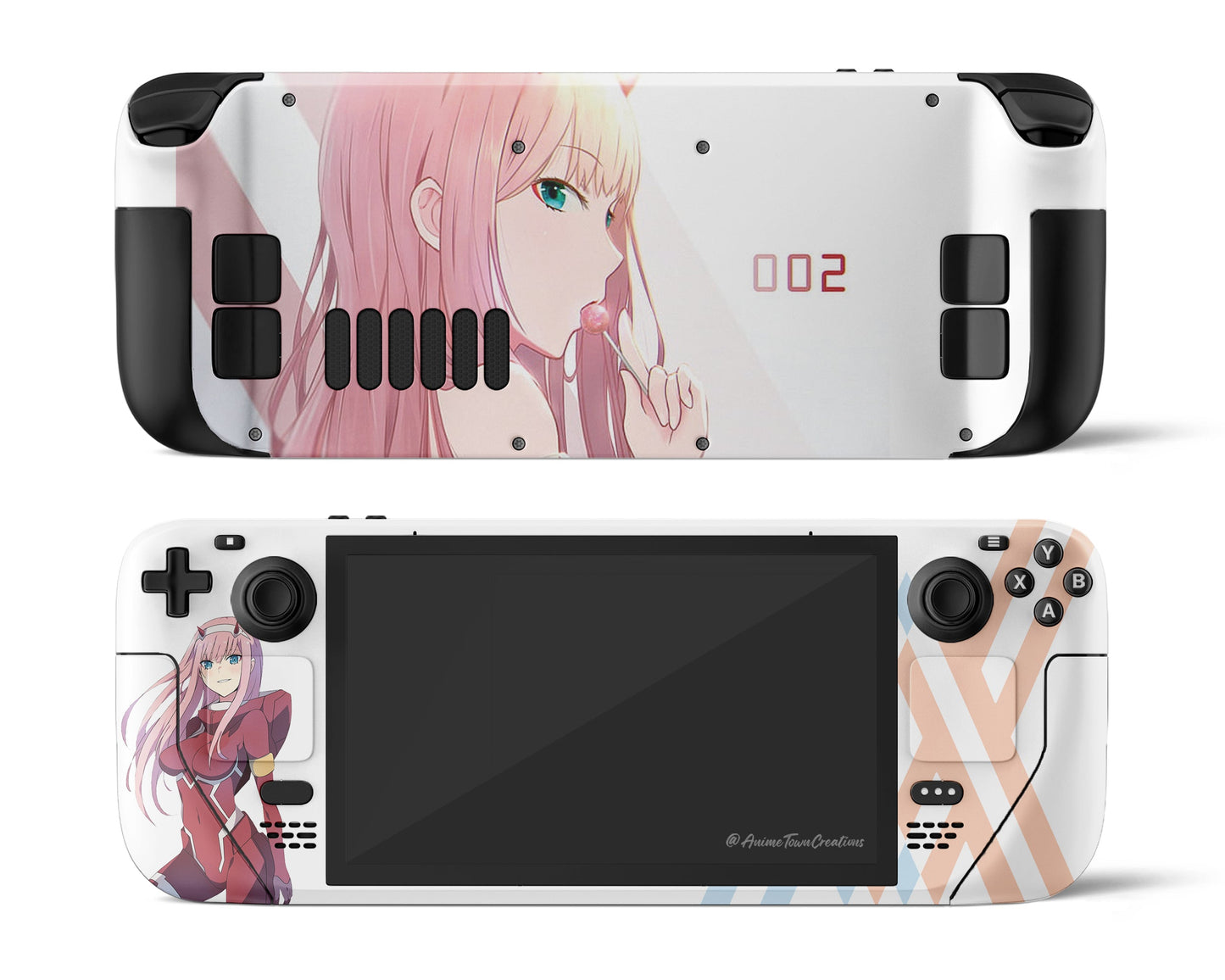 Anime Town Creations Steam Deck Zero Two 002 Vinyl only Skins - Anime Darling in the Franxx Steam Deck Skin