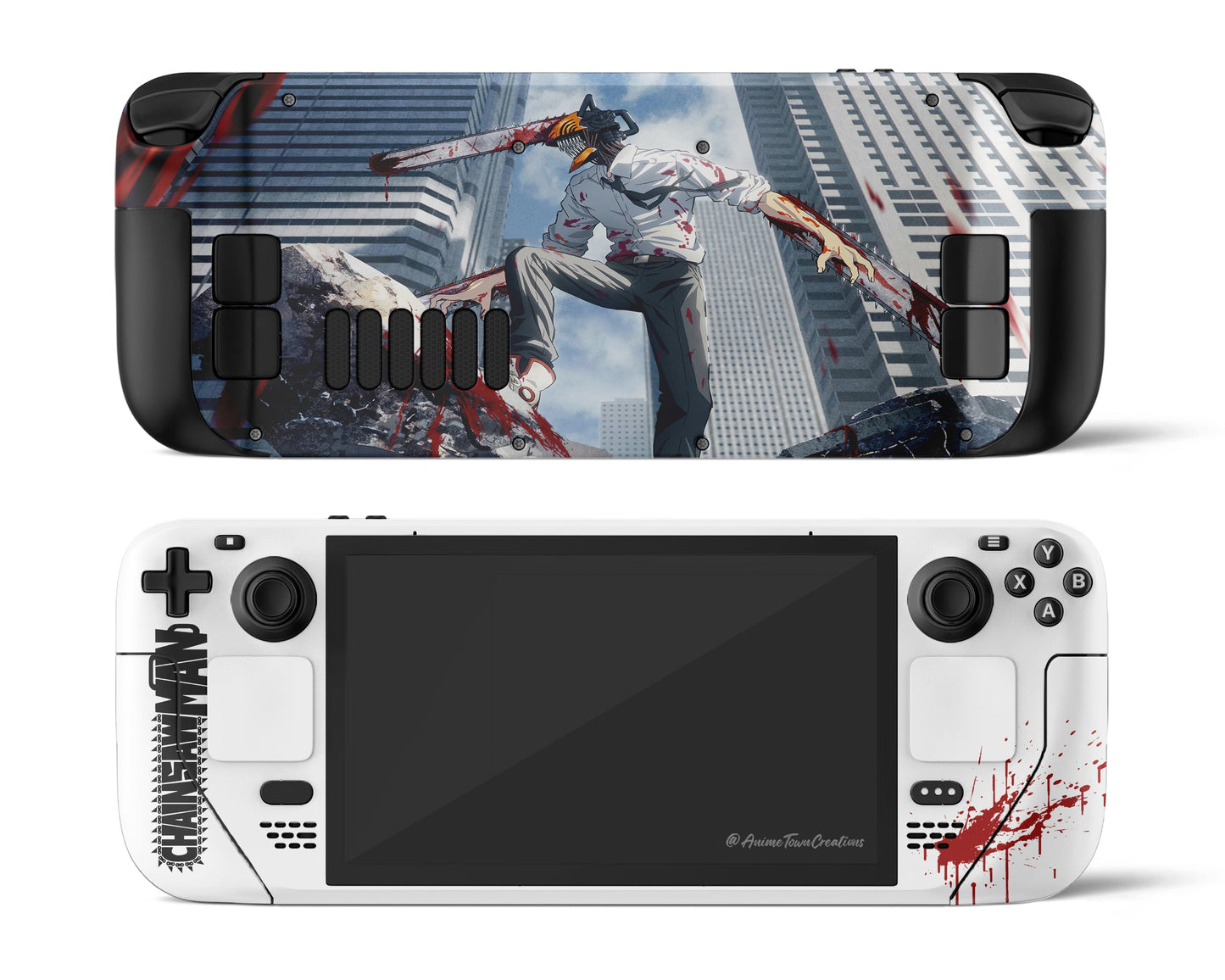 Anime Town Creations Steam Deck Chainsaw Man Vinyl only Skins - Anime Chainsaw Man Steam Deck Skin