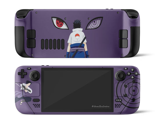 Anime Town Creations Steam Deck Sasuke Purple Vinyl only Skins - Anime Naruto Steam Deck Skin