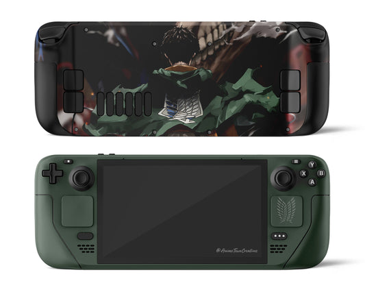 Anime Town Creations Steam Deck Attack on Titan Levi Ackerman Vinyl only Skins - Anime Attack on Titan Steam Deck Skin
