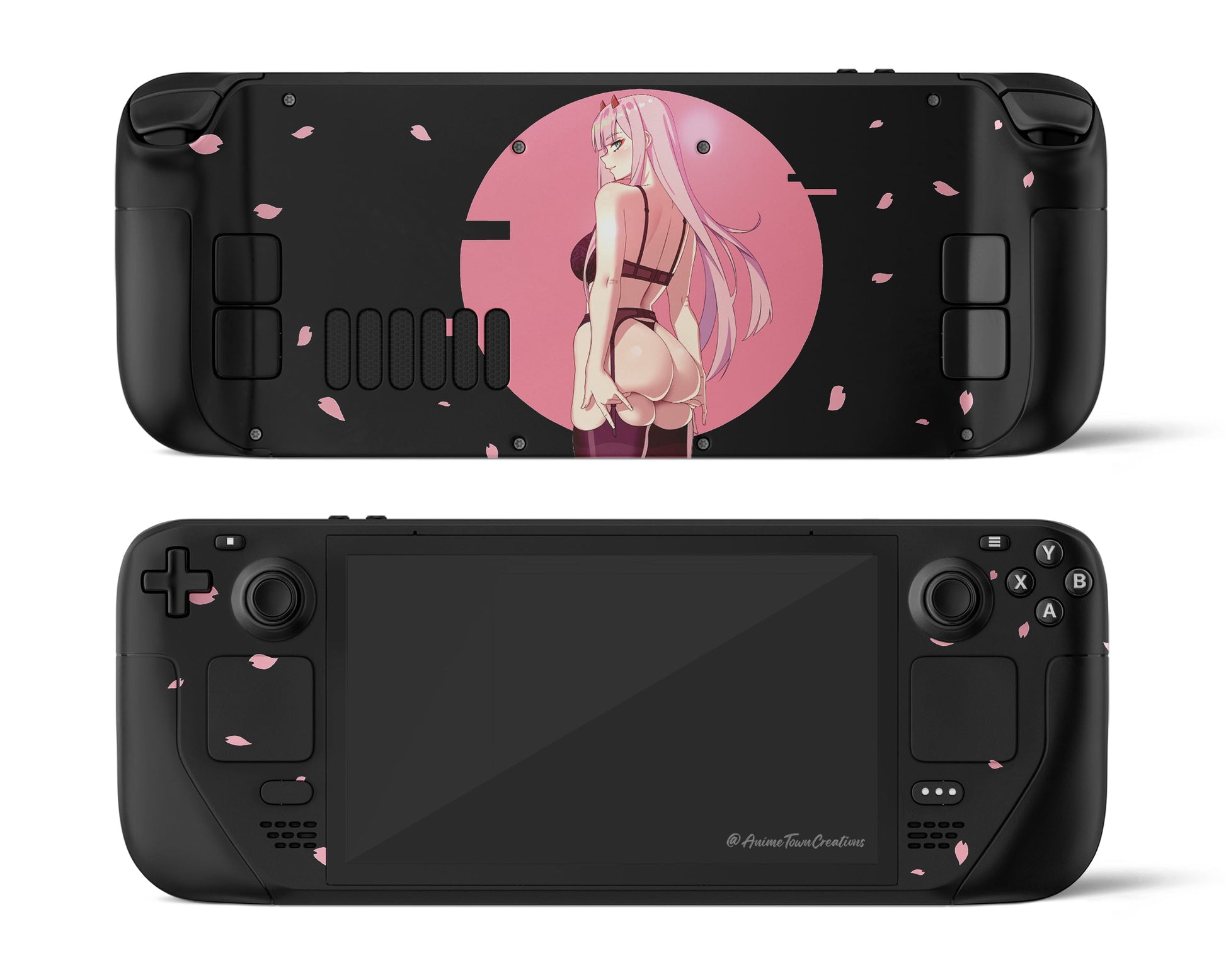 Anime Town Creations Steam Deck Zero Two Hot Pink Vinyl only Skins - Anime Darling in the Franxx Steam Deck Skin