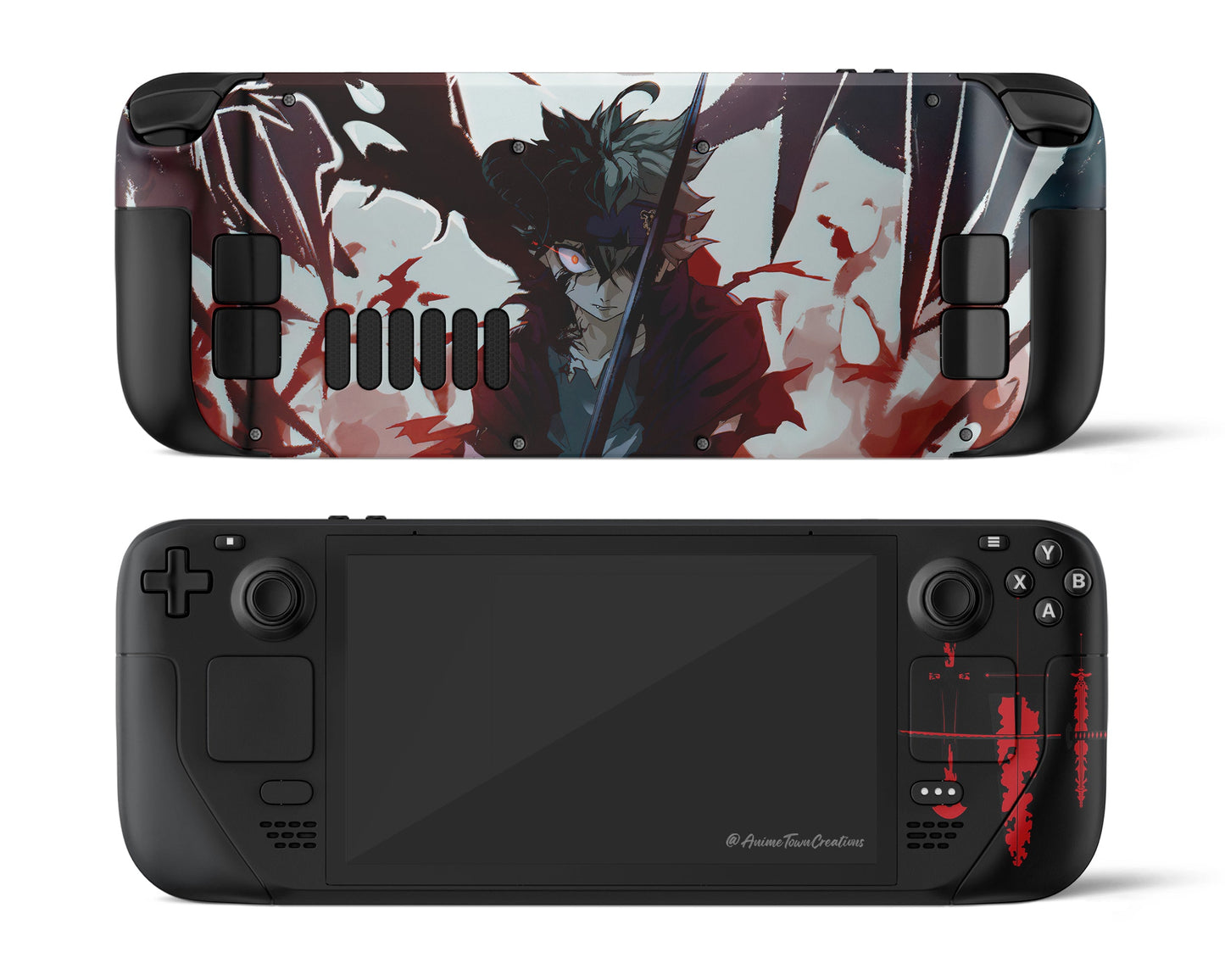 Anime Town Creations Steam Deck Black Clover Asta Minimalist Vinyl only Skins - Anime Black Clover Steam Deck Skin