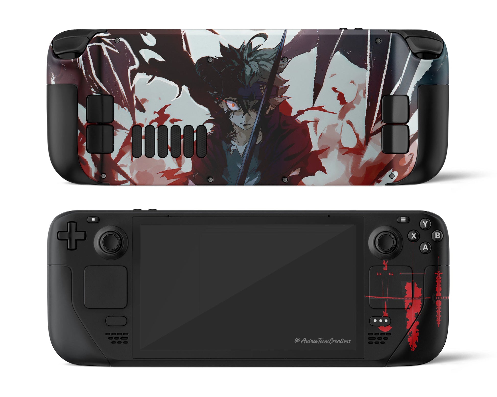 Anime Town Creations Steam Deck Black Clover Asta Minimalist Vinyl only Skins - Anime Black Clover Steam Deck Skin