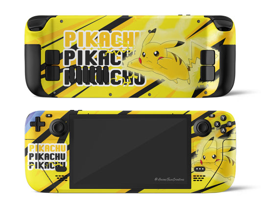Anime Town Creations Steam Deck Pokemon Pikachu Vinyl only Skins - Anime Pokemon Steam Deck Skin