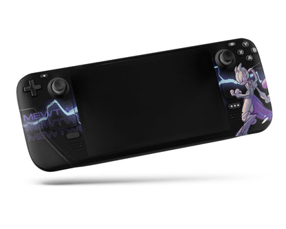 Anime Town Creations Steam Deck Pokemon Mewtwo Vinyl +Tempered Glass Skins - Anime Pokemon Steam Deck Skin